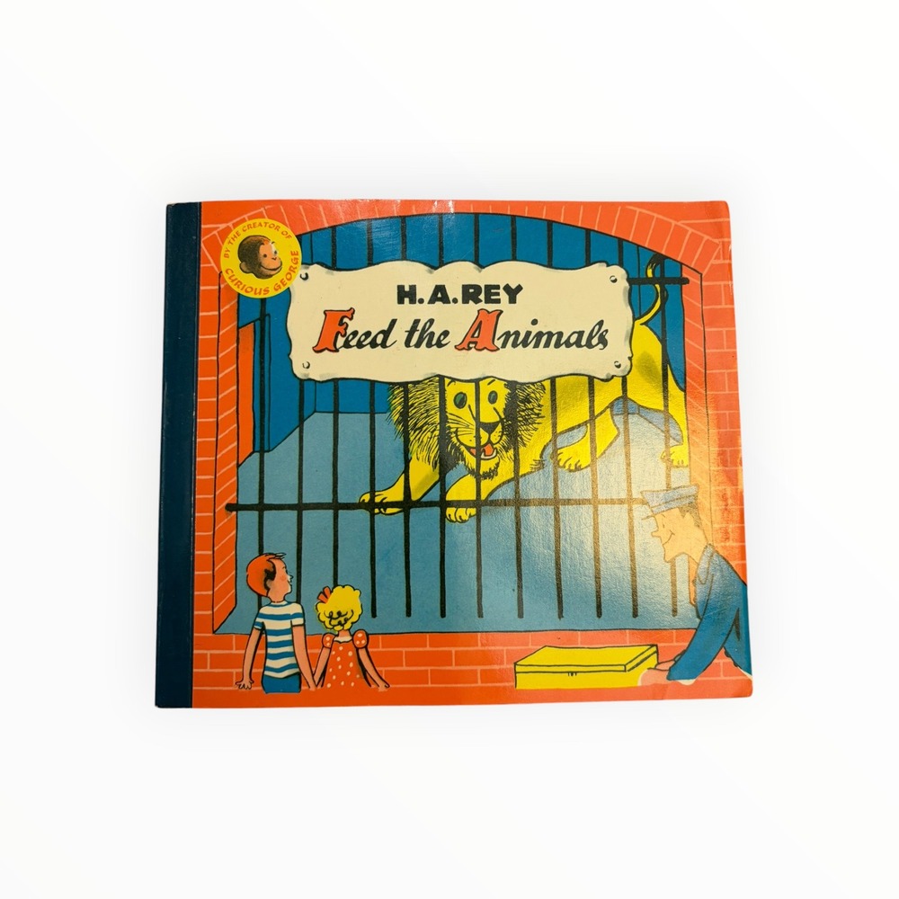 Feed the Animals by H.A. Rey Lift-the-Flap Childrens Book Curious George Creator